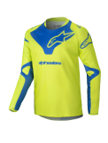 Alpinestars 2025 Racer Veil Jeugd Crossshirt Fluor Geel / Blauw 