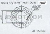 Esjot Stalen Achtertandwiel 48 tanden Suzuki RM80 1996-2001 RM85 2002-2017 Yamaha YZ80 1984-2001 YZ85 2002-2017