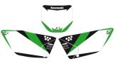 Blackbird Geprinte Nummerplatenset Kawasaki KX250F 2006-2008 Wit