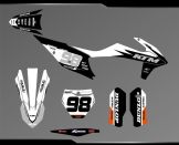 Outlaw Racing Limited Edition KTM SX125 SX150 SX250 SXF250 SXF350 SXF450 2019-2022 Wit / Zwart