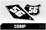 Outlaw Racing Custom Nummerplaatstickers GasGas Comp Series EC125/250/300 2007-2009