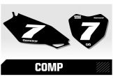 Outlaw Racing Custom Nummerplaatstickers Honda Comp Series Honda CR125 CR250 2002-2003