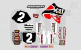 Outlaw Racing Cat Finning Replica Stickerset Honda CR125 1991-1992 CR250 1990-1991