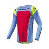 Alpinestars 2024 Techstar Ocuri Crossshirt Licht Blauw / Fluor Geel / Rood maat M