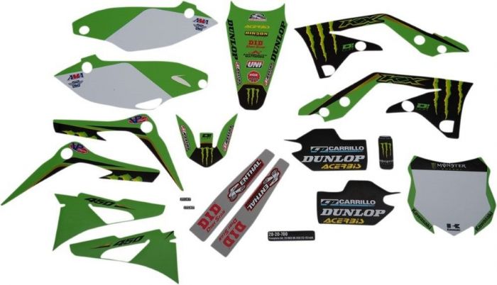 D'Cor Stickerset 2020 Monster Energy Kawasaki KX450F 2013-2015 