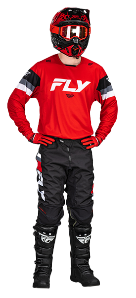 Fly Racing 2024 Kinetic Prix Crosspak Rood / Grijs / Wit