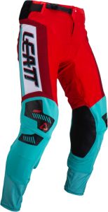 Leatt 2024 Moto 5.5 I.K.S Crossbroek Fuel Rood / Turquoise / Wit