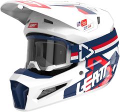 Leatt 2024 Moto 3.5 Crosshelm Royal Wit / Blauw / Rood