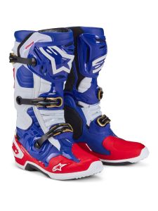 Alpinestars Tech 10 Crosslaarzen Limited Edition Union Red Bud Rood / Blauw / Wit