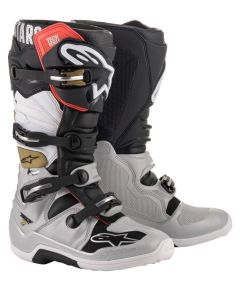 Alpinestars Tech 7 Crosslaarzen Zwart / Zilver / Wit / Goud