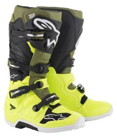 Alpinestars Tech 7 Crosslaarzen Fluor Geel / Groen / Zwart