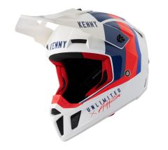 Kenny 2022 Performance Crosshelm Wit / Blauw / Rood maat XS