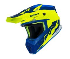 Kenny 2023 Track Crosshelm Graphic Navy / Fluor Geel