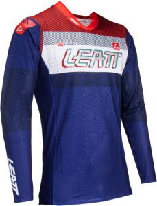 Leatt 2024 Moto 5.5 UltraWeld Crossshirt Royal Blauw / Rood / Wit maat M