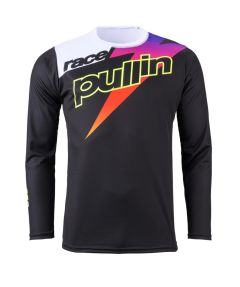 Pull-in 2024 Race Jeugd Crossshirt Zwart / Wit / Paars / Oranje maat XS