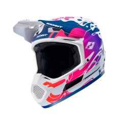 Kenny 2025 Performance Crosshelm Fluid Wit / Blauw / Roze