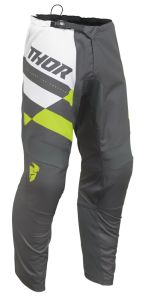 Thor 2024 Sector Checker Crossbroek Antraciet / Fluor Geel maat 34