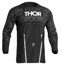 Thor 2024 Pulse Mono Crossshirt Zwart / Wit maat M