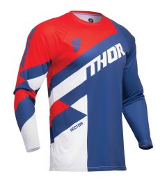 Thor 2024 Sector Checker Crossshirt Navy / Rood maat XL