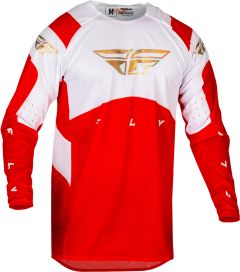 Fly Racing 2024 Evolution DST Podium L.E. Crossshirt Rood / Wit / Rood Iridium