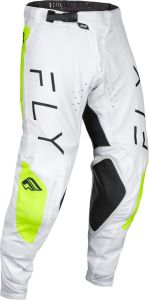 Fly Racing 2024 Evolution DST Crossbroek Wit / Fluor Geel