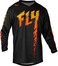 Fly Racing 2024 F-16 jeugd Crossshirt Zwart / Geel / Oranje