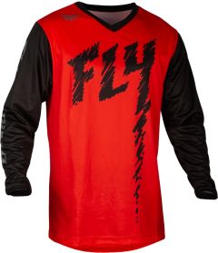 Fly Racing 2024 F-16 jeugd Crossshirt Rood / Zwart / Grijs