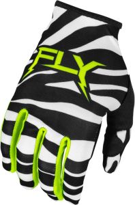 Fly Racing 2024 Lite jeugd Crosshandschoenen Zwart / Wit / Fluor Groen