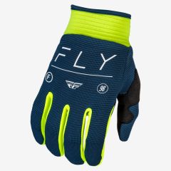 Fly Racing 2024 F-16 Riding Gear jeugd Crosshandschoenen Navy / Fluor Geel / Wit