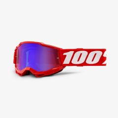 100% Accuri 2 Jeugd Crossbril Neon Rood (Lens: Rood / Blauw)