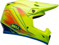 Bell 2024 MX-9 Mips Zone Crosshelm Retina Fluor Geel / Oranje / Blauw