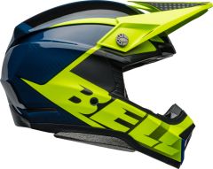 Bell 2024 Moto-10 Spherical Sliced Crosshelm Retina / Blauw