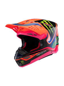 Alpinestars 2025 Supertech S-M10 Deegan Crosshelm Fluor Oranje / Paars / Fluor Roze