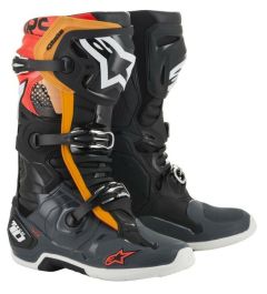 Alpinestars Tech 10 Crosslaarzen Zwart / Grijs / Oranje / Fluor Rood