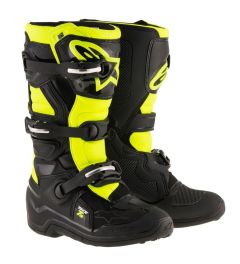 Alpinestars Jeugd Tech 7s Crosslaarzen Zwart / Fluor Geel