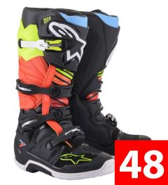 Alpinestars Tech 7 Crosslaarzen Zwart / Fluor Geel / Fluor Rood maat 13 = 48