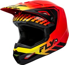 Fly Racing 2024 Kinetic Menace Crosshelm Rood / Zwart / Geel