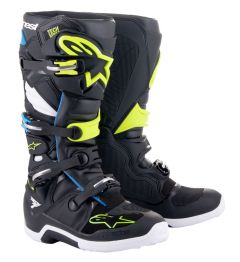 Alpinestars Tech 7 Crosslaarzen Zwart / Blauw / Fluor Geel