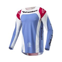 Alpinestars 2024 Techstar Ocuri Crossshirt Licht Blauw / Rood / Wit maat L