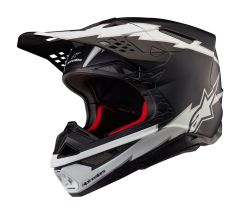 Alpinestars 2025 Supertech S-M10 Ampress Crosshelm Mat Zwart / Wit