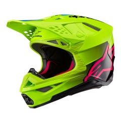 Alpinestars 2025 Supertech S-M10 Unite Crosshelm Fluor Geel / Zwart / Roze