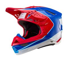 Alpinestars 2025 Supertech S-M10 Aeon Crosshelm Rood / Blauw