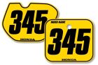 Outlaw Racing Factory Series Custom Nummerplaatstickers Honda CR125 CR250 CR500 1985-1986
