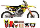 Outlaw Racing Stickerset Rockstar Factory Geel / Zwart 2011 Suzuki RMZ250 2010-2018