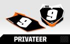 Outlaw Racing Custom Nummerplaatstickers KTM Privateer Series KTM SX85 2013-2016