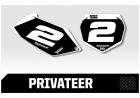 Outlaw Racing Custom Nummerplaatstickers Suzuki Privateer Series RMZ450 2008-2018
