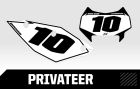 Outlaw Racing Custom Nummerplaatstickers Husaberg Privateer Series TE125/250/300 2013-2014