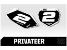 Outlaw Racing Custom Nummerplaatstickers Suzuki Privateer Series RM85 2002-2016