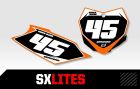 Outlaw Racing Custom Nummerplaatstickers KTM SXlites Series KTM SX SXF125-525 1998-2002